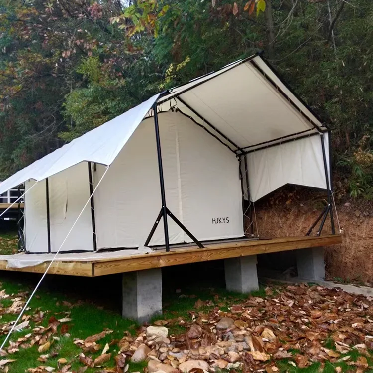 Tienda de campamento de vacaciones de doble capa al aire libre