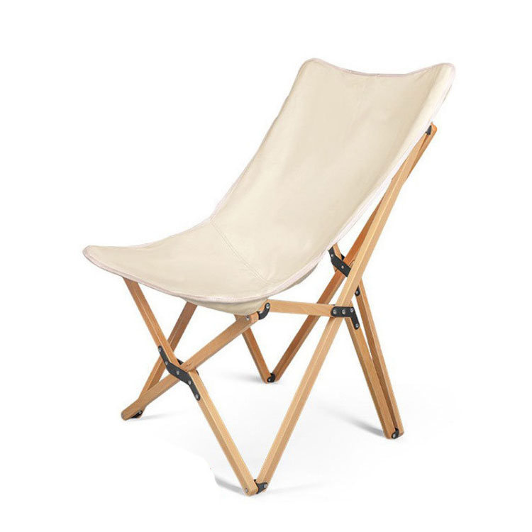 Silla de mariposa de viaje portátil plegable de madera sólida